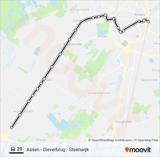 20 Bus Line Map