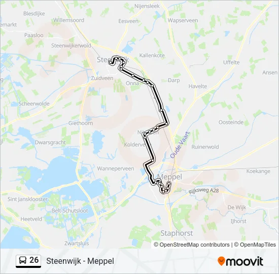 26 Bus Line Map