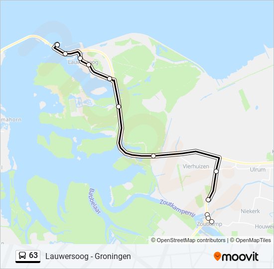 63 bus Line Map