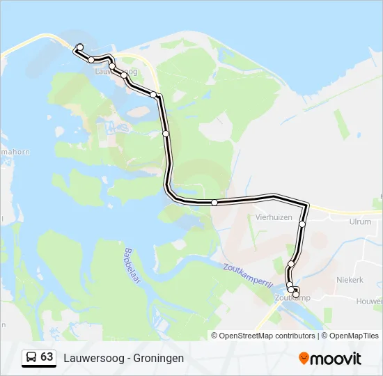 Buslinie 63 Karte