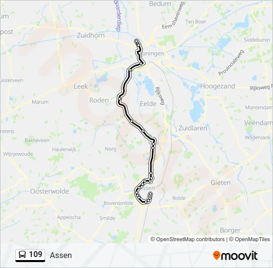 109 Bus Line Map