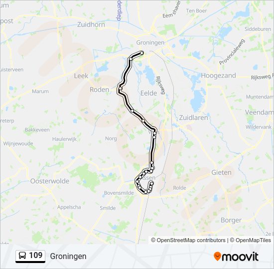 109 Bus Line Map