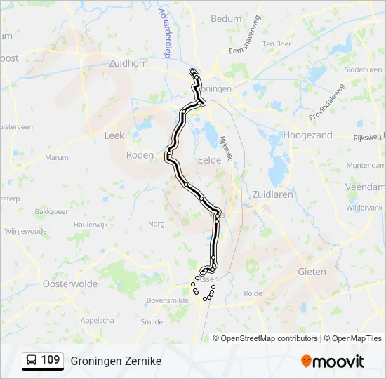 109 Bus Line Map