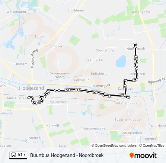 517 bus Line Map