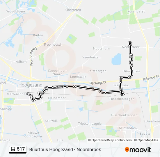 517 Bus Line Map