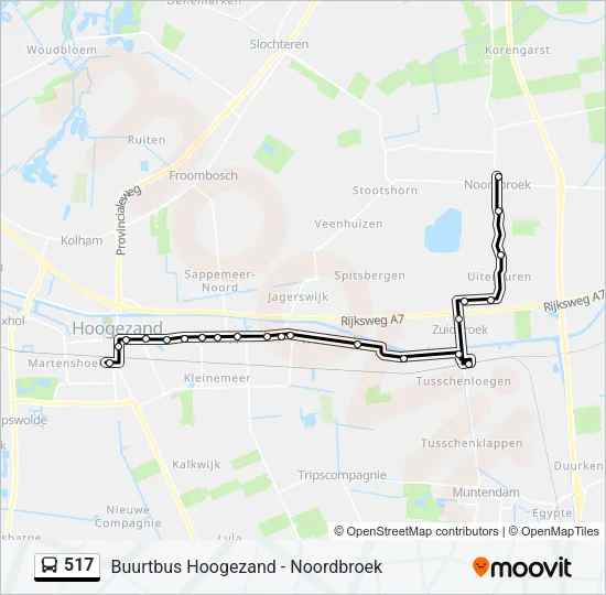 517 Bus Line Map