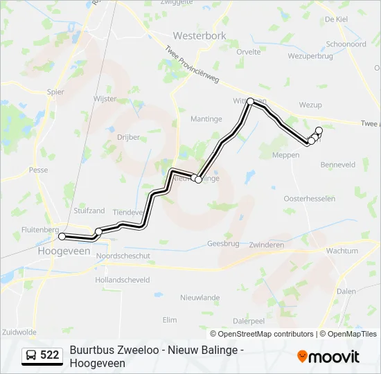 522 Bus Line Map