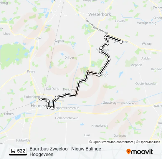 522 Bus Line Map