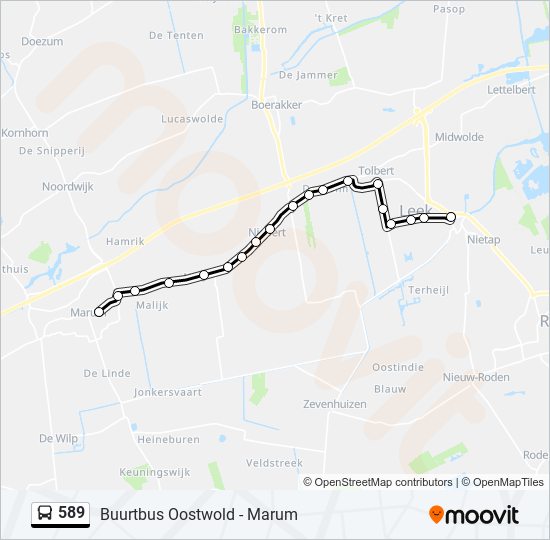 589 bus Line Map