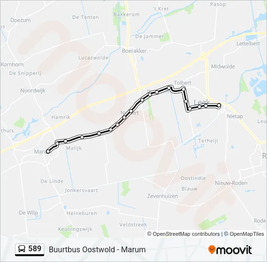 589 Bus Line Map