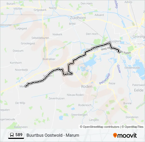 589 Bus Line Map