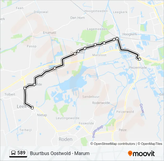 589 Bus Line Map