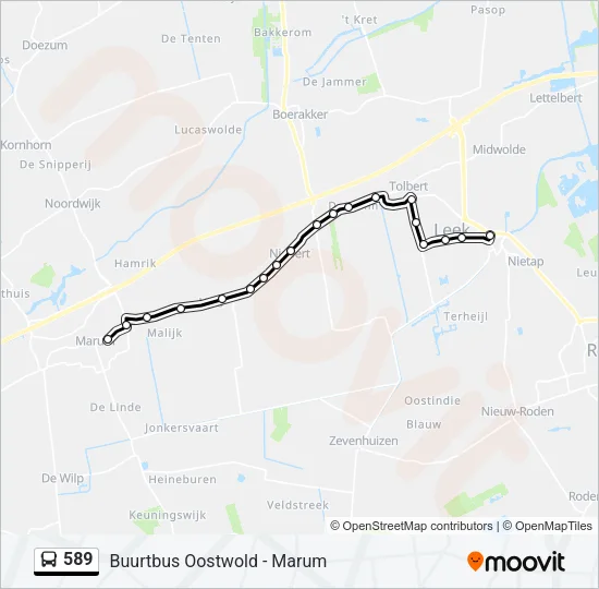 589 Bus Line Map