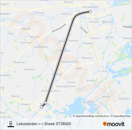 STOPTREIN RE3 Train Line Map