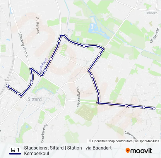 1 Bus Line Map