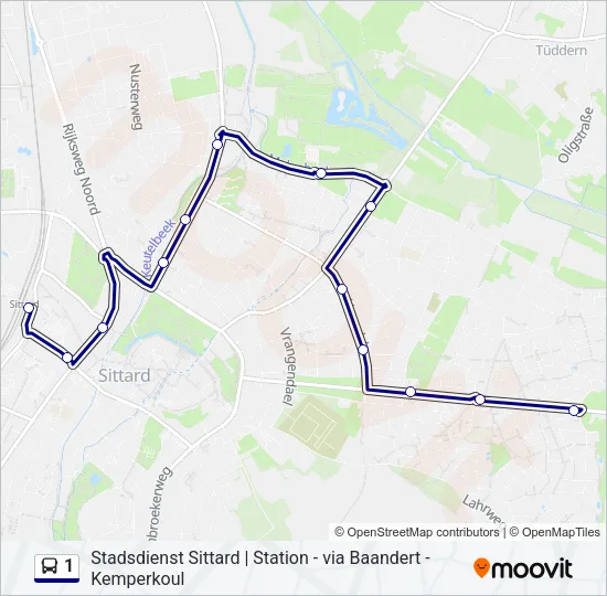 1 Bus Line Map