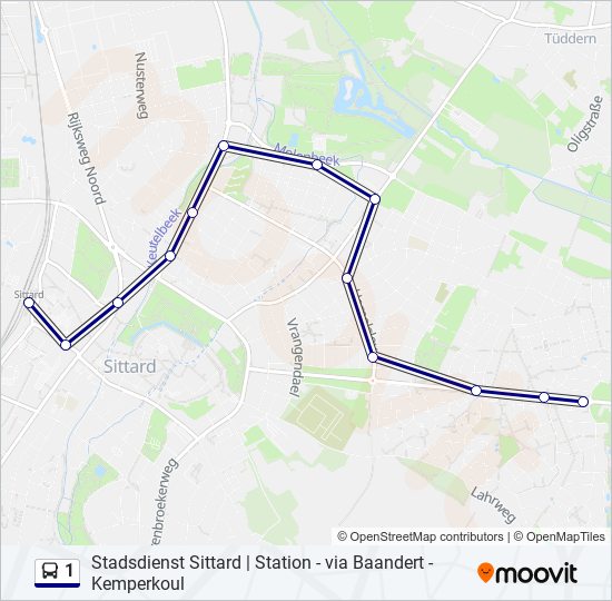 1 Route: Dienstregelingen, Haltes En Kaarten - Sittard Kemperkoul ...