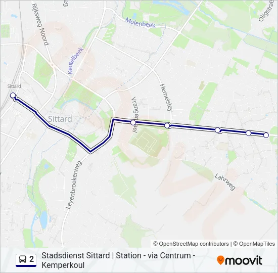2 Bus Line Map