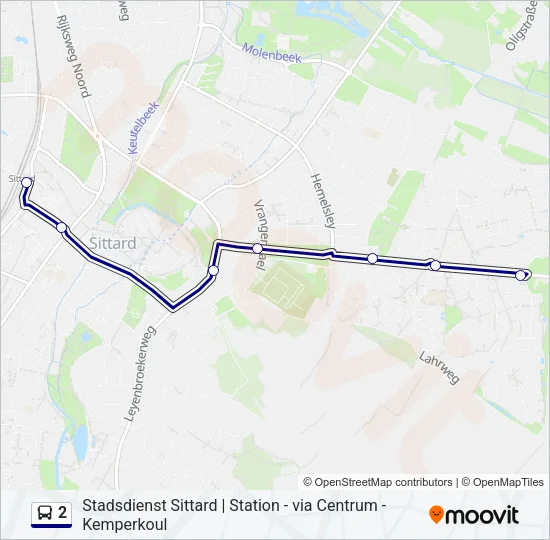 2 Bus Line Map