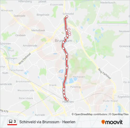 3 Bus Line Map