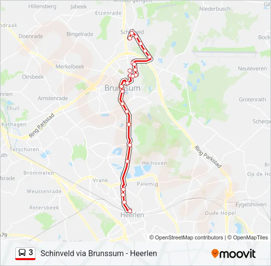 3 Bus Line Map