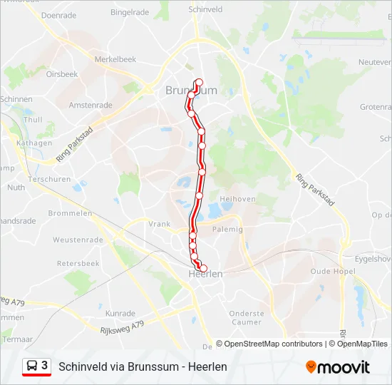 3 Bus Line Map