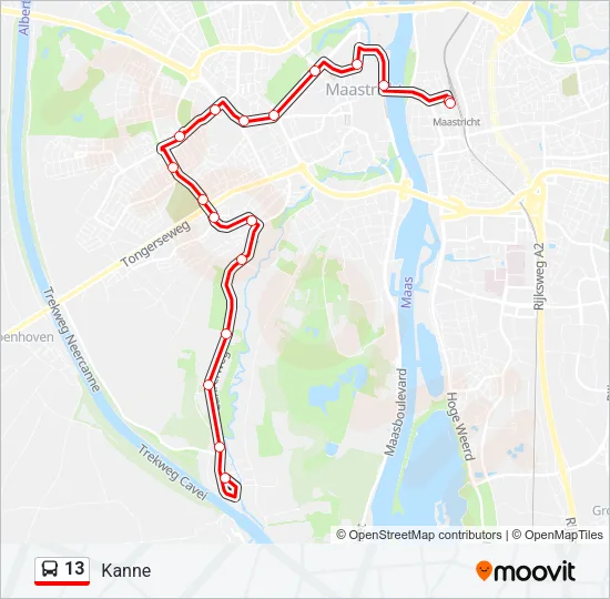 13 Bus Line Map
