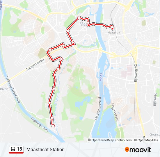 13 bus Line Map