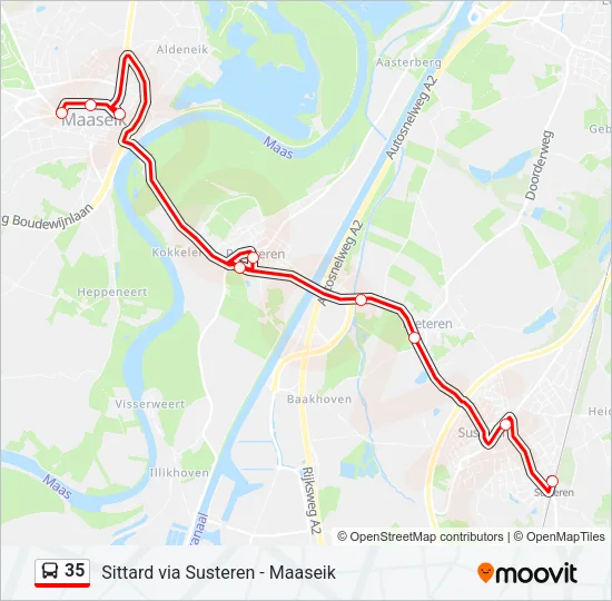 35 Bus Line Map