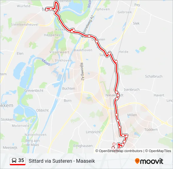 35 Bus Line Map