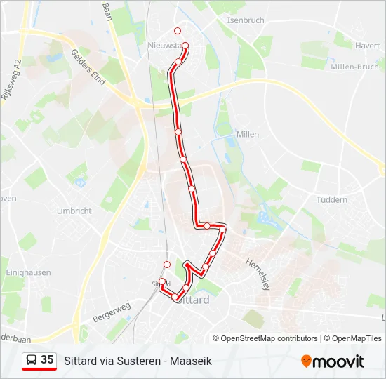 35 Bus Line Map