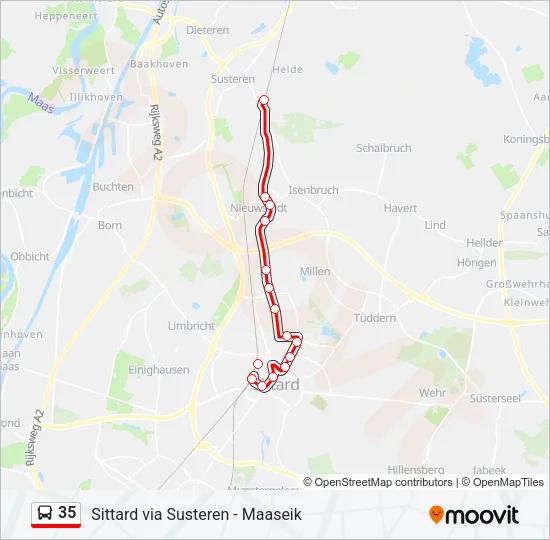 35 Bus Line Map