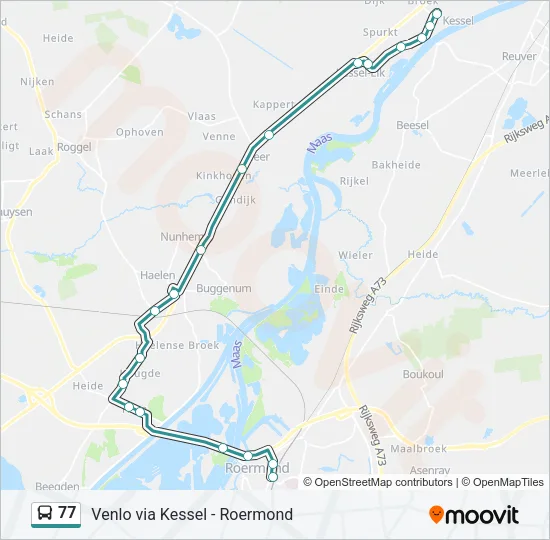77 Bus Line Map