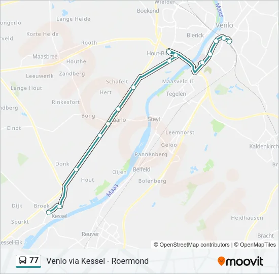 77 Bus Line Map