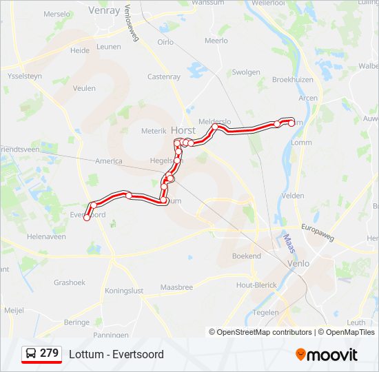 279 bus Line Map