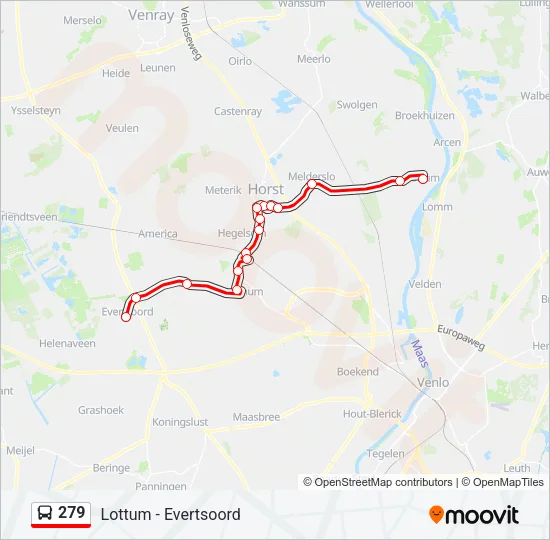 279 Bus Line Map