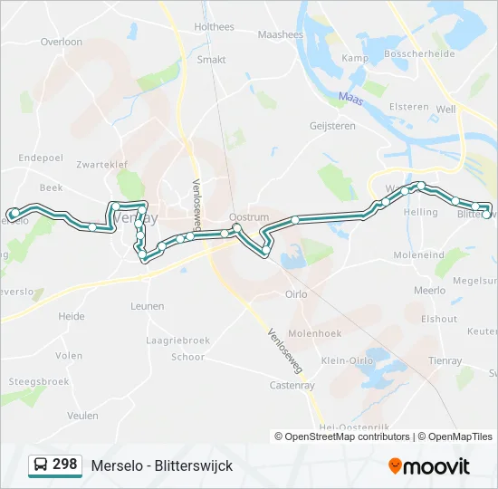 298 Bus Line Map