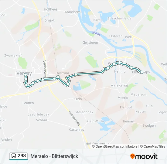 298 Bus Line Map