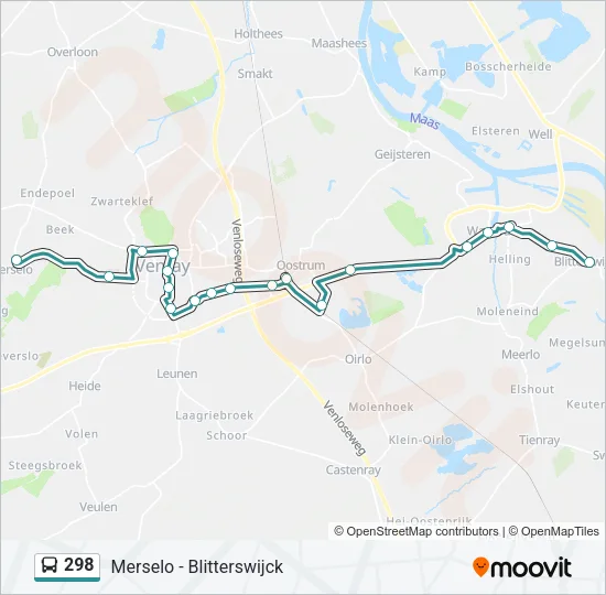 298 Bus Line Map