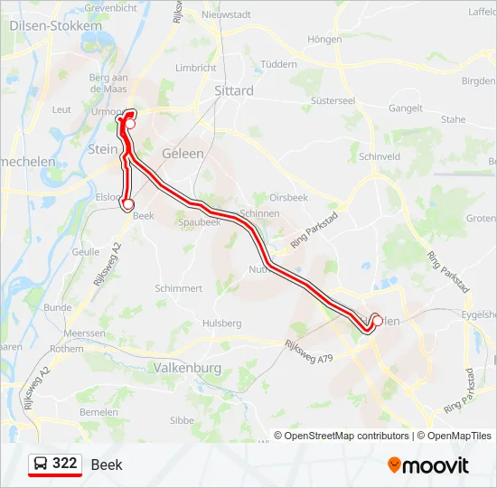 322 Bus Line Map