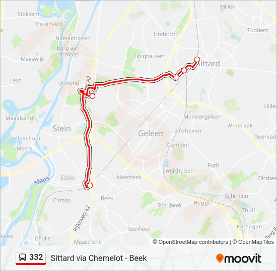 332 Bus Line Map