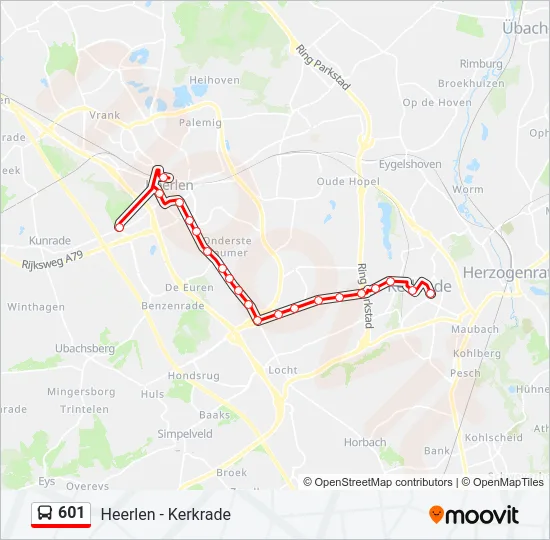 601 Bus Line Map