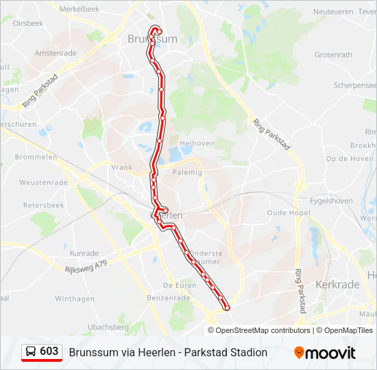 603 Bus Line Map