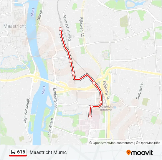 615 Bus Line Map