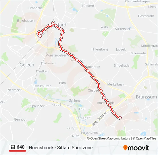 640 Bus Line Map