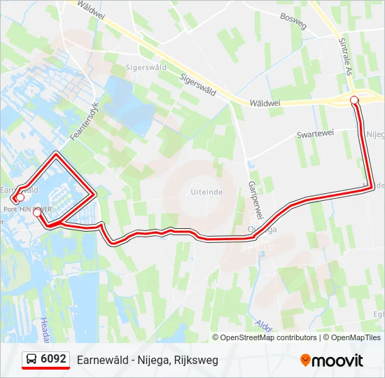 6092 Bus Line Map