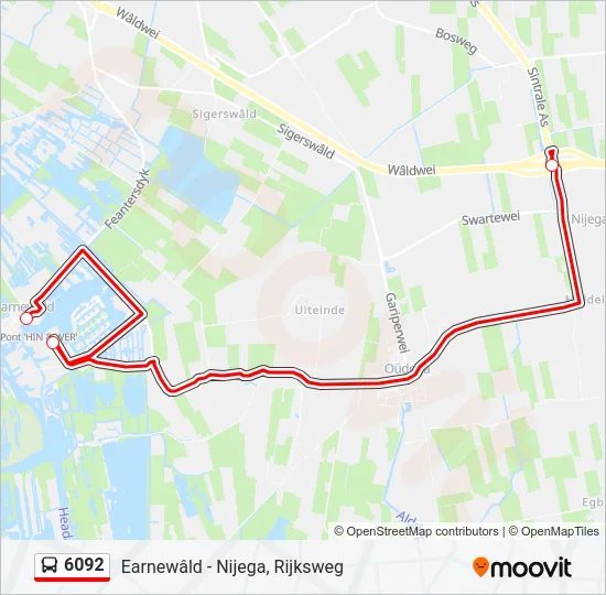 6092 Bus Line Map