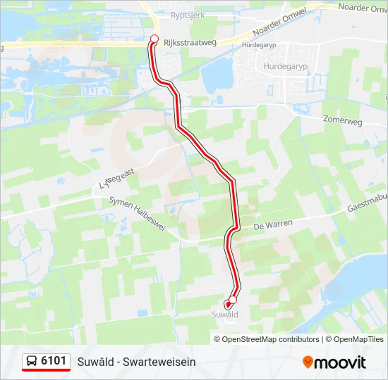6101 Bus Line Map