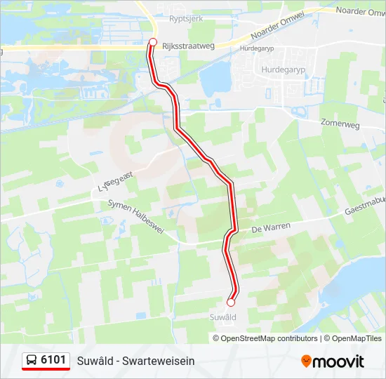 6101 Bus Line Map