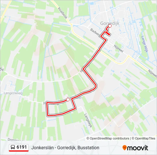 6191 Bus Line Map